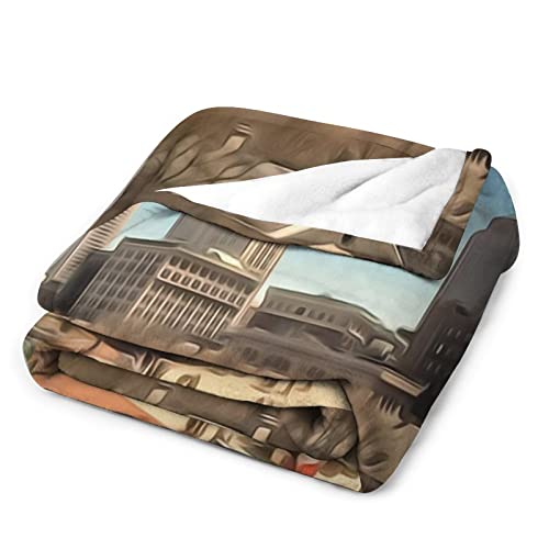 Couverture en peluche microfibre de qualité supérieure paysage Boston - 4