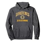 Boston Bruins Vintage Hockey Dark Heather Pullover Hoodie