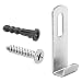 Slide-Co 193675"J" Mirror Hanger Clip, Chrome with Screws & Anchors