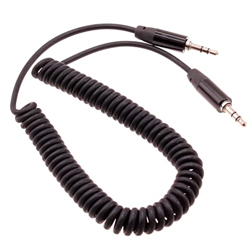 Cable Auxiliar 3.5mm Enrollado Negro Selna miniatura 1