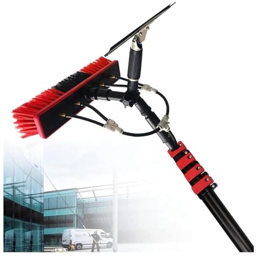 Kit de limpieza de ventanas extensible con cepillo de goma: perfecto para paneles solares, herramienta de limpieza de alto alcance para un brillo sin rayas y fácil acceso.