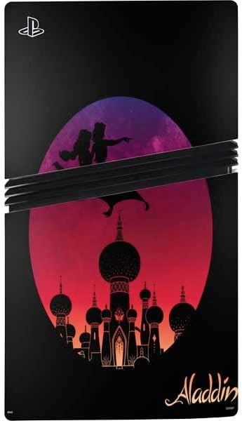 Skinit Decal Gaming Skin Compatible with PS5 Pro Console - Officially Licensed Disney Aladdin A Whole New World Art Design