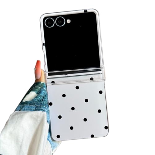 GO-VOLMON ���킢�������P�[�X Samsung Galaxy Z Flip 8�p �q���W�v���e�N�^�[�t�� ���g�� �u���b�N �h�b�g-�z���C�g