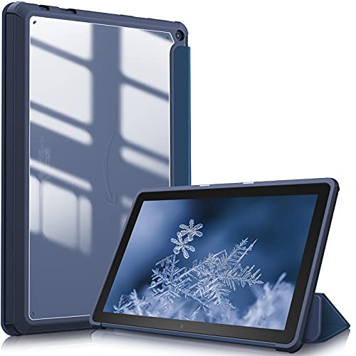 Fintie Hybrid Slim Case for All-New Amazon Fire HD 10 and Fire HD 10 Plus Tablet (Only Compatible with 11th Generation 2021 Release) - Shockproof Cover with Clear Transparent Back Shell, Navy Fintie Hybrid Slim Case for All-New Amazon Fire HD 10 and Fire HD 10 Plus Tablet (Only Compatible with 11th Generation 2021 Release) - Shockproof Cover with Clear Transparent Back Shell, Navy