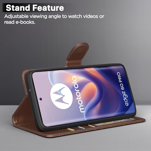 Image of Amazon basics Flip Cover for Samsung Galaxy M56 5G Leather Finish | Wallet Stand and Shock Proof | Inside TPU with Card Pockets | Complete Protection Flip Case(Coffee)
