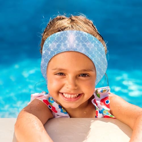IDNVFY 1 Stück Schwimmohrschutz Stirnband, 1-Stück-Nasenclip, 1 Paar Ohrstöpsel, Elastischer Wasserdichtes Ohrschutzgürtel, Stirnband Gegen Rutsch-Stirn, Zubehör Der Schwimmausrüstung.
