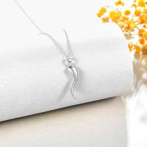 Sterling Silver S925 Hamsa/Horn/Star Of David/Bull Necklace Jewelry Gifts for Women Christmas Gift2