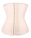 YIANNA Gaine Ventre Plat Femme Corset Minceur Latex Waist Trainer Amincissante Ceinture Abdominale Body Gainant Fitness Beige , U37G Size M
