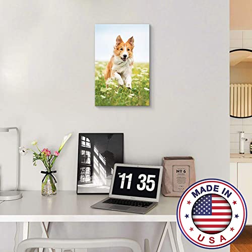 Signford 18"X12" Custom Canvas Prints, Pets Personalized Poster Wall Art With Your Photos Wood Frame Digitally Printed #TOP1