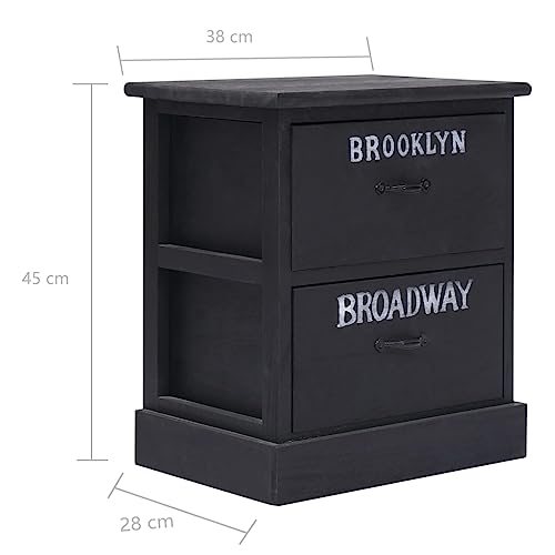 Table de chevet vintage noire pour optimiser les petits espaces - 3