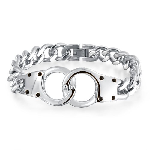 Bling Jewelry Pulsera De Eslabones Con Candado Entrelazado De Joyería Para...