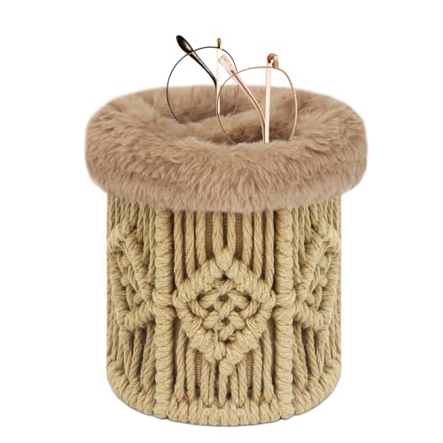 OPULANE 2-in-1 Plush Glasses Holder with Case