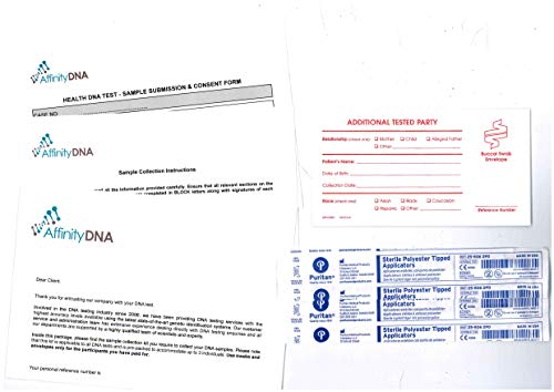 Kit per test del DNA per celiaci, da casa - Test genetico accurato al 99% per la celiachia - Kit di prelievo dei campioni del DNA per test col tampone - Risultati in 2-3 settimane dalla AffinityDNA