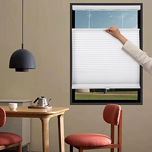 Changshade Custom Cordless Top Down Bottom Up Cellular Shades, Light Filtering Shade With The Diameter Of 1.5 Inch Honeycombs For Office, Living Room, Bedroom, Thermal Insulated, White #TOP1