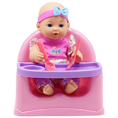 Dream Collection: Feeding Fun Doll Set W/ 12" Baby Doll - Gi-Go Dolls, Kids Playset, Ages 3+, Multicolor #TOP4