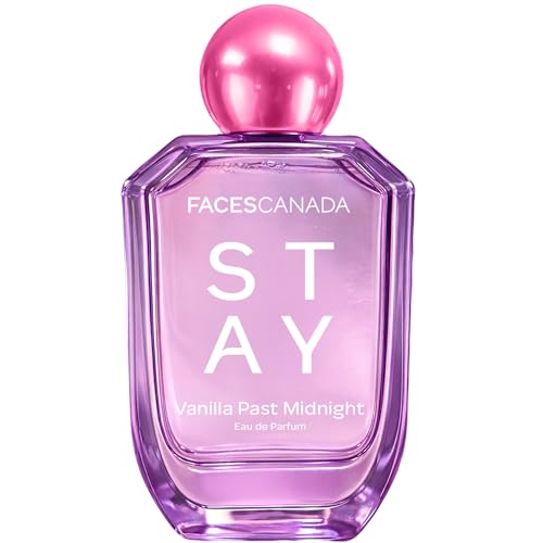 Image of FACES CANADA STAY Vanilla Past Midnight Eau de Parfum for Women, 50ml | Long-Lasting Sweet Gourmand Perfume with Caramel, Vanilla, Tonka & Sandalwood | Gifts for Women | Premium Fragrance