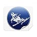 Winter Sport Skiing Retro Pattern Illustration Cleaning Cloth Screen Cleaner 2pcs Suede Fabric