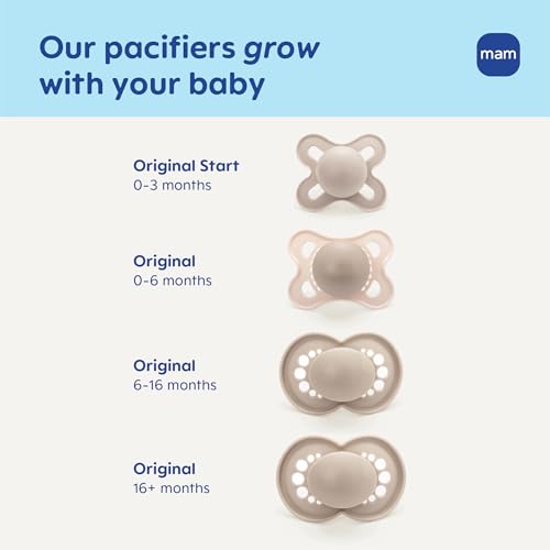 MAM Night Glow in the Dark Silicone Pacifier, verde/branco, 0-6 meses, 2-Count
