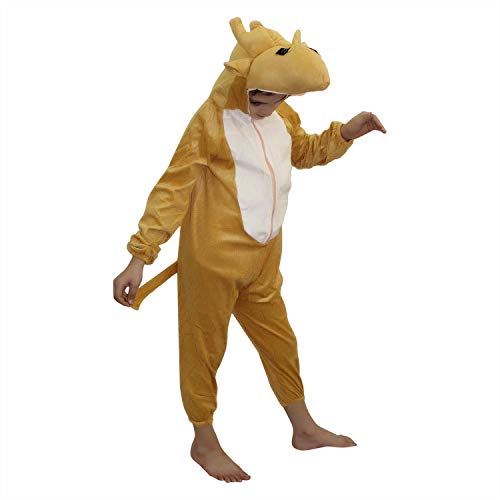 Image of Kaku Fancy Dresses Fleece Deer Wild Animal Costume For Kids - Brown, 7-8 Years | Animal Fancy Dress For Boys & Girls