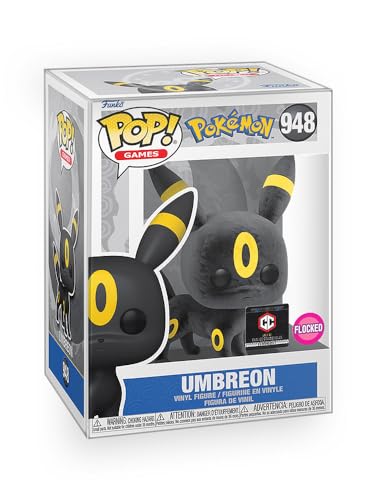 Funko Pop! Games: Pokemon - Umbreon (Flocked) Limited Edition Exclusive Vinyl Figure Collectibles Bundled with Box Protector