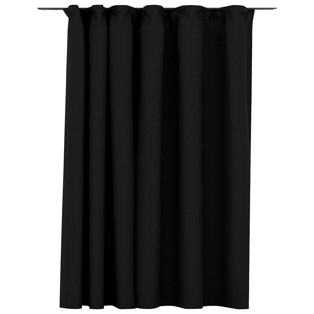 Vidaxl Linen-Look Blackout Curtain With Hooks Anthracite 290X245cm Drape Blind