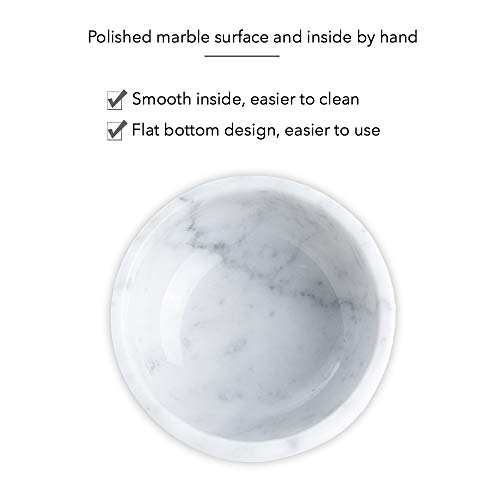 Jimei Marble Shaving Soap Bowl Decorative Multi-Purpose Stone Bowl- Use As Centerpiece Bowl, Fruit Bowl, Candy Bowl Jewelry Organizer Tray #TOP2