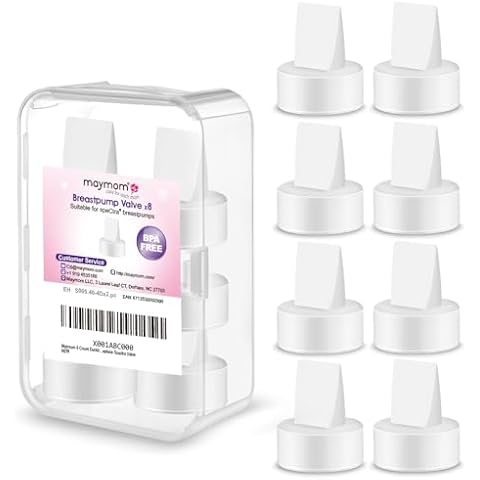 Maymom 8 Count Duckbill Valves for Spectra S1 Spectra S2 Spectra 9 Plus. Not Original Spectra Pump Parts Replace Spectra Duckbill Valve Not Original Spectra S2 Accessories Work w Spectra (White) Cover