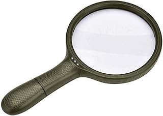 FJYDBTWJ Lupas portáteis, lupa para hobby educacional, lupa ótica de leitura portátil com 3 luzes de LED, lente grande de 138 mm de diâmetro grande