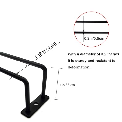BlueDreamer 14 Inch Black Wine Glass Rack