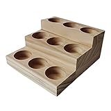 AMLESO Wooden Essential Oils Display Stand 3 Tiers 9 Slots Aromatherapy Bottles Containers for Essential Oils, Beauty Products, Diffuser, Nail Polish Bottles