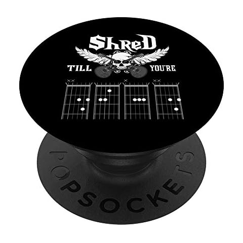 Funny Shred Till You're Dead Guitarist Gift Guitar Lover Men PopSockets Swappable PopGrip Cover