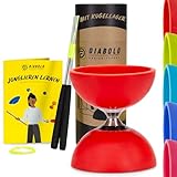 ROBUST & LANGLEBIG – die weicheren Diabolo-Halbschalen knallen beim Herunterfallen nicht so laut und das Material verkratzt nicht so schnell wie bei Diabolos aus hartem Kunststoff.