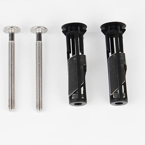 MZSX 6 Stück Toilettensitzbeschläge, Toilettensitzbefestigungen, Edelstahl-Toilettensitzbefestigungen für Deckelscharniere, Universal-Toilettensitzbolzen mit Dichtungen, für Toilettensitz-Ersatzteile