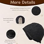 Long Black Wig for Women 26 Inch Middle Part Wavy Women Charming Hair Realistic Natural Looking Synthetic Heat Resistant Fiber Wig for Daily Party Use - Image 5