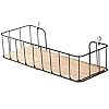 HJW Praktische opbergrek Thuis drijvende wandplank, metalen houten display opbergrek voor fotolijst boek plantenpot woonkamer slaapkamer badkamer balkon accessoires 1Huiyang-01020, klein
