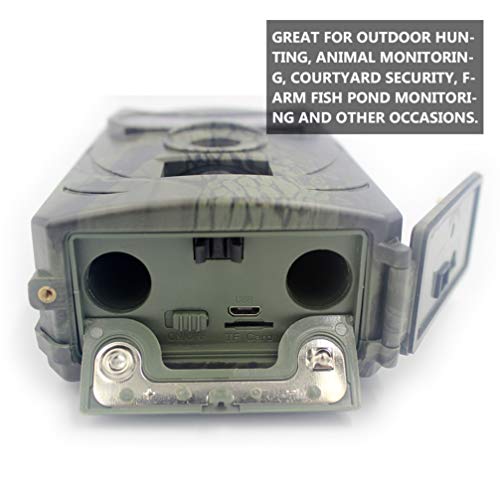 Câmera de trilha Yardwe sem brilho LED com visão noturna ativada por movimento à prova d'água 1080p