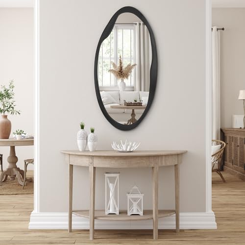 Americanflat-20x40-Organic-Shaped-Wood-Mirror-in-Black-Sycamore-Oval-Wall-Mirror-for-Bathroom-Living-Room-Entryway-Hall-and-Decorative-Mirror-for-Bedroom