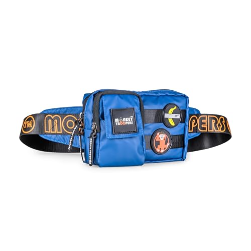 Image of Monkey Troopers Webby Waist Bag, Crossbody, Chest Bag for Men Women Girls Boys, Lightweight, Durable, Travel, Hikking, Casual, Dailyuse, Water Resistant (Blue)