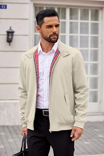 COOFANDY Mens Lightweight Jackets Casual Windbreaker Zip Up Coat Stand Collar Golf Jacket Stylish Fall Work Business4