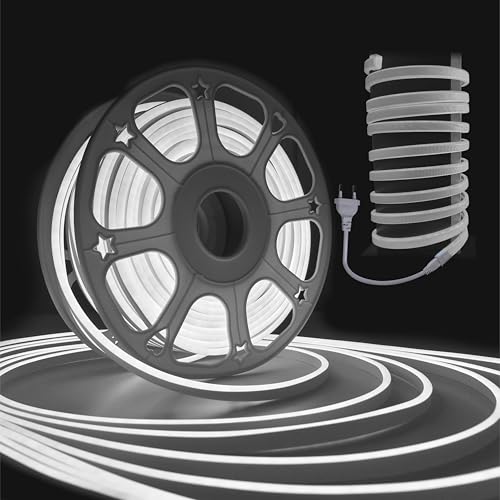 Image of Forus 1 Meter LED Neon Strip Light - Cool White, Flexible Waterproof Cuttable Rope Lights, Indoor Outdoor Diwali Decorative Cove Lighting, Home Decor, Festival, Villa Decorations