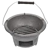 Angoily Cast Iron Charcoal Grill Japanese Tabletop BBQ Grill Mini Portable Hibachi Grill Indoor Grill Stove Camping Barbecue Tool BBQ Charcoal Stove 20cm