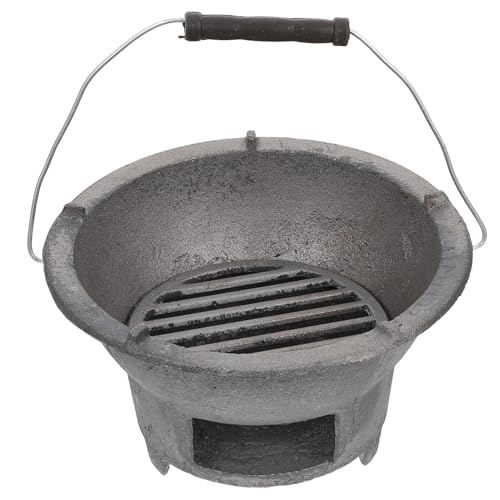Angoily Cast Iron Charcoal Grill Japanese Tabletop BBQ Grill Mini