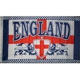 Fahnenrand ist abgesäumt 10er Pack Stockfahne England 2 Löwen St. George Kreuz Gr. ca. 30x45 cm mit Stock - FRIP –Versand®