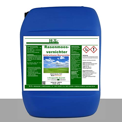 HaTec, Rasenmoosentferner 10-kg, Moosentferner für Rasenflächen Cover