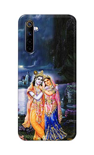 Image of Printed Hard Back Cover Case for Realme 6 | Realme 6S | Realme 6i Back Cover (Radha Krishna) -1803