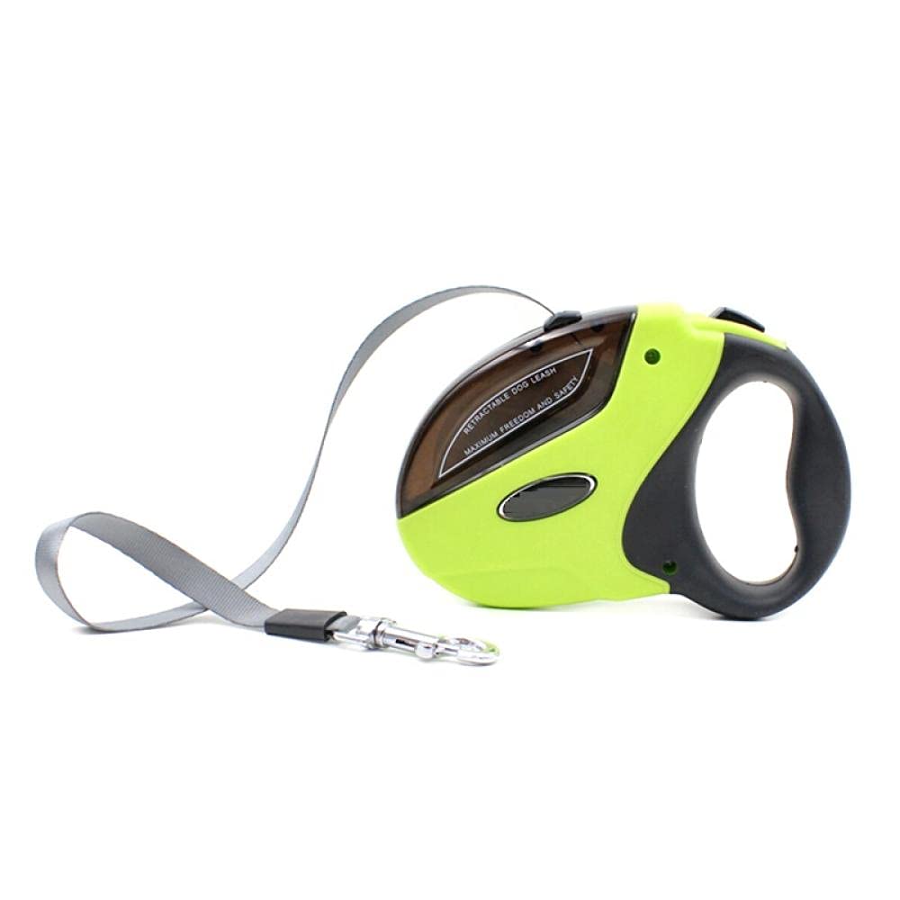 Correa para Perros, Correa automática for Perros, Correa retráctil Extensible de 5 m y 50 kg, for Caminar(Green)