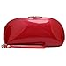 ZLMBAGUS Fashion Cosmetic Bag Patent Leather Makeup Pouch Wristlet Zipper Makeup Case Holder Coin Purse Clutch Red