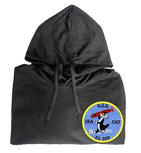 Ss 399 uss seacat embroidered shirt Black