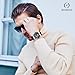 Imagen de RORIOS Relojes de Pulsera Tonneau para Hombres Reloj Moda Cuarzo Reloj Luminoso Analógico Reloj Deportivo Acciaio inossidabile con Correa de Silicona Negro B
