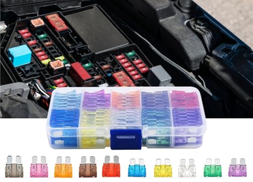 Kit de 100 fusibles para auto: 2A, 3A, 5A, 7.5A, 10A, 15A, 20A, 25A, 30A y 35A miniatura 4